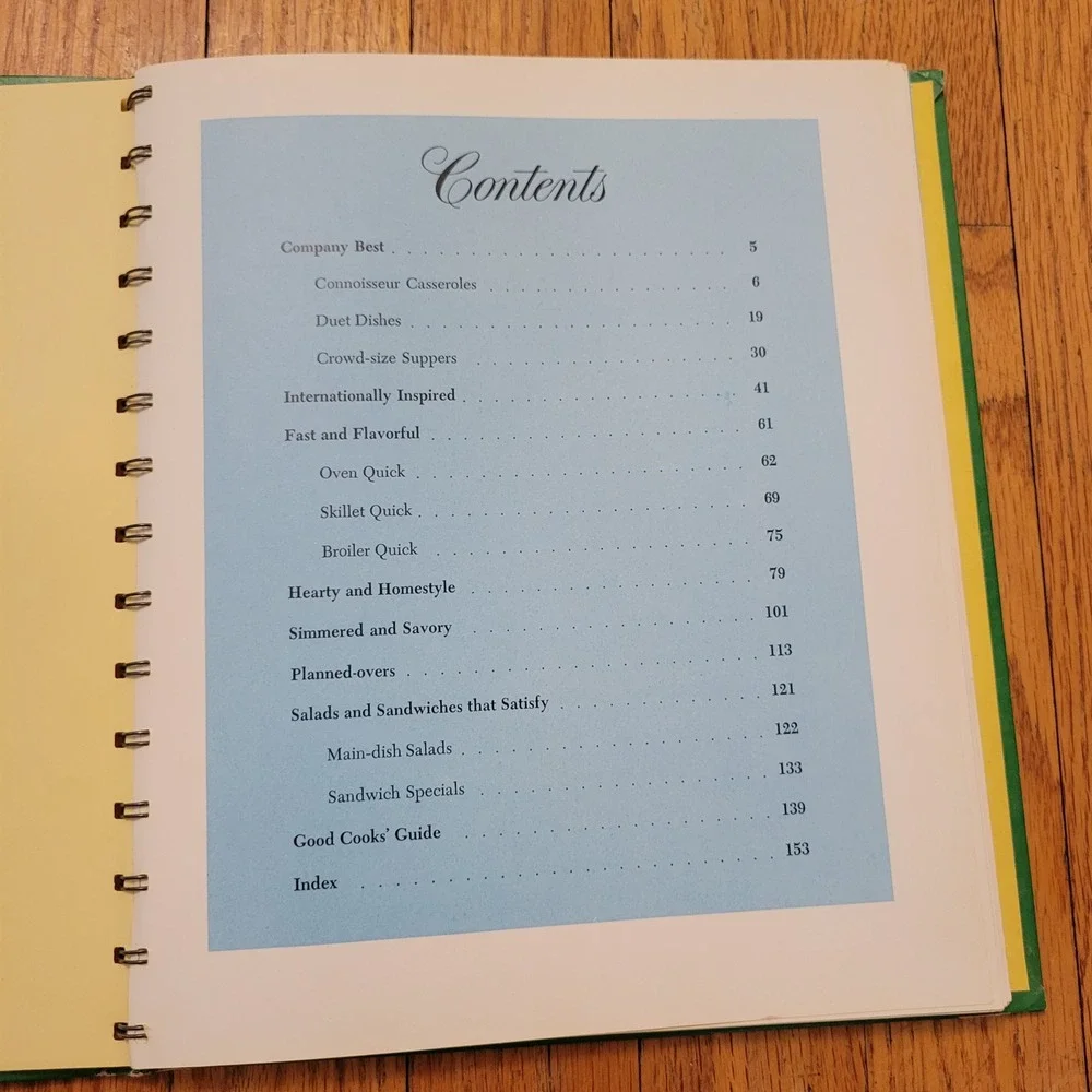 Betty Crocker Dinner‎ in Dish Cookbook 1965 First Edition Vintage Recipes Spiral